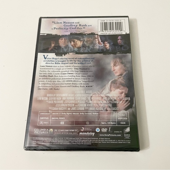 Les Miserables DVD Liam Neeson Movie - Picture 2 of 11